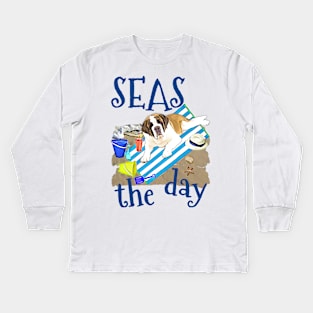 WAVES St Bernard Kids Long Sleeve T-Shirt